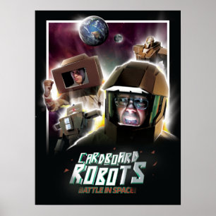 宇宙のボール紙のロボット戦い ポスター