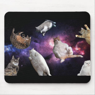 宇宙のマウスパッドの猫 マウスパッド