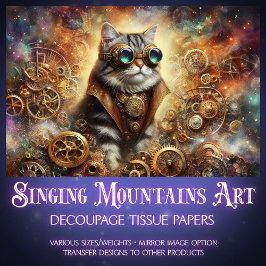 宇宙のメカニカルな猫の夢の世界 薄葉紙