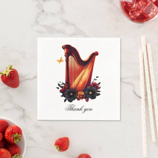 宇宙のメロディー、ハープの魔法 スタンダードカクテルナプキン (インサイチュ)