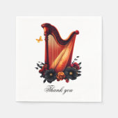 宇宙のメロディー、ハープの魔法 スタンダードカクテルナプキン (正面)