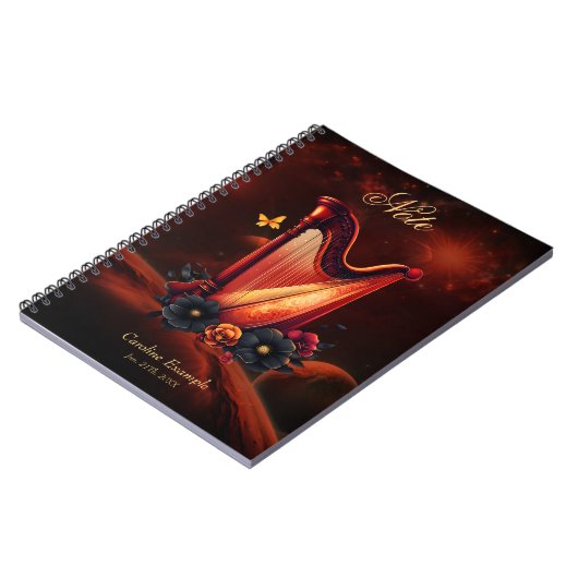 宇宙のメロディー、ハープの魔法。 ノートブック (左側)