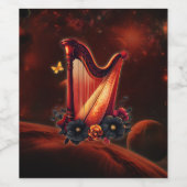 宇宙のメロディー、ハープの魔法。 ワインラベル (シングルラベル)