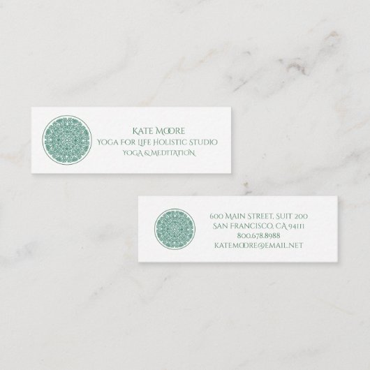 宇宙のヨガマンダラのシンボル スキニー名刺 (正面/裏面)