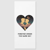 宇宙のラブストーリー ハートと恋人と狐のアート (正面)