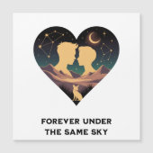 宇宙のラブストーリー ハートと恋人と狐のアート (正面)