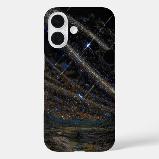 宇宙のリングと遠い惑星 アートケース Case-Mate iPhoneケース (裏面)