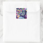 宇宙のレトロアーケードマシン スクエアシール (バッグ)