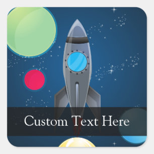宇宙のロケットの船 スクエアシール
