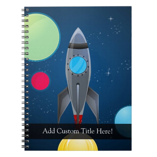 宇宙のロケットの船 ノートブック (正面)