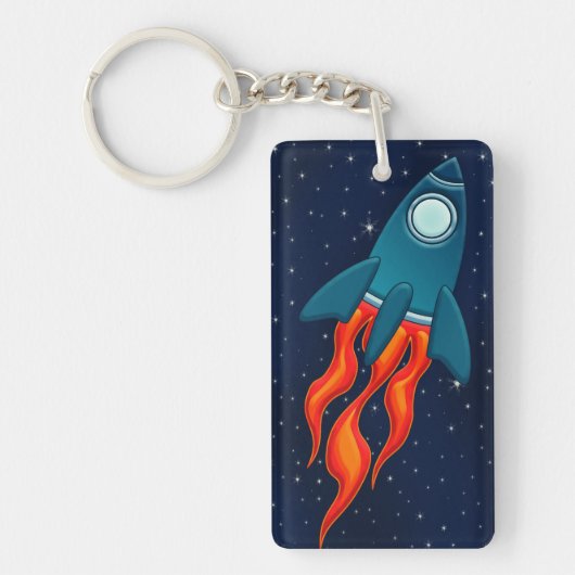 宇宙のロケット キーホルダー (正面)