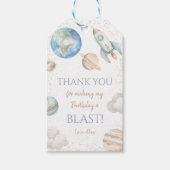 宇宙の一番目の誕生日プラネットありがとう ギフトタグ (正面)