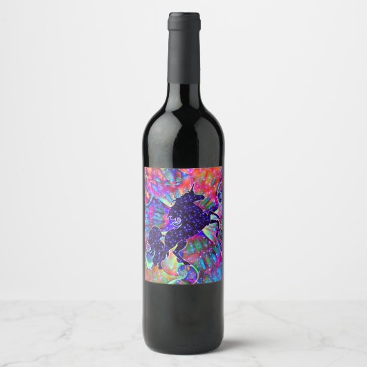 宇宙の一角数々の色 ワインラベル (正面)