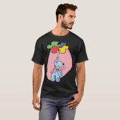 宇宙の中のスペースガール Tシャツ (正面フル)