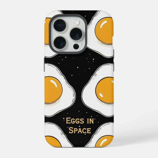 宇宙の中の卵の楽しいデザイン iPhoneケース (裏面)