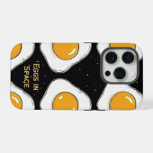 宇宙の中の卵の楽しいデザイン iPhoneケース (裏面横)