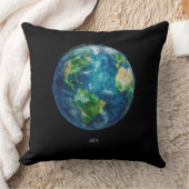 宇宙の中の地球の絵 クッション (ブランケット)