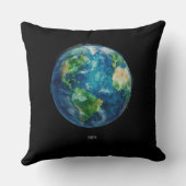 宇宙の中の地球の絵 クッション (裏面)