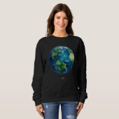 宇宙の中の地球の絵 スウェットシャツ (正面フル)