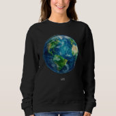 宇宙の中の地球の絵 スウェットシャツ (正面)