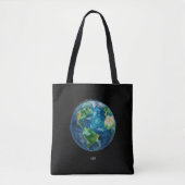 宇宙の中の地球の絵 トートバッグ (正面)