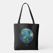 宇宙の中の地球の絵 トートバッグ (裏面)