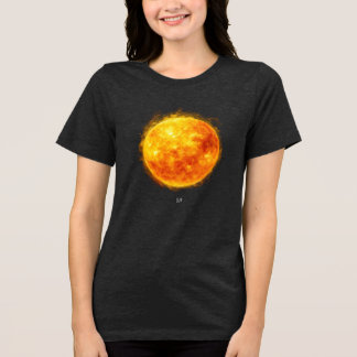 宇宙の中の太陽の絵 トライブレンドＴシャツ