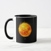 宇宙の中の太陽の絵 マグカップ (左)