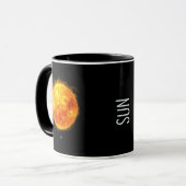 宇宙の中の太陽の絵 マグカップ (正面左)