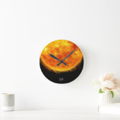 宇宙の中の太陽の絵 ラウンド壁時計 (ホーム)