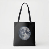 宇宙の中の月の絵 トートバッグ (正面)