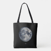 宇宙の中の月の絵 トートバッグ (裏面)