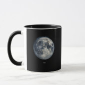 宇宙の中の月の絵 マグカップ (左)
