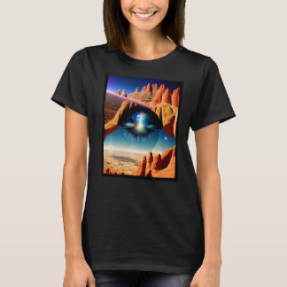 宇宙の中をTの目で見る Tシャツ