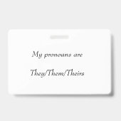 宇宙の代名詞カード(They/them/theirs) バッジ (裏面)