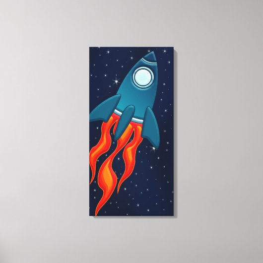 宇宙の保育園のウォールアート キャンバスプリント (正面)