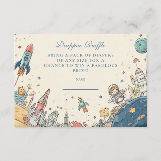 宇宙の冒険おむつラッフル エンクロージャーカード (正面)