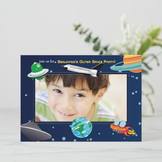 宇宙の冒険の写真の招待状 招待状 (スタンド正面)