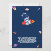 宇宙の冒険家 星空と惑星 水彩画 招待状 (裏面)