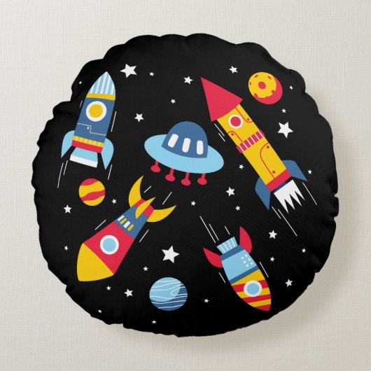 宇宙の冒険 ラウンドクッション (正面)