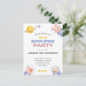 宇宙の冒険：宇宙パーティー ポストカード (スタンド正面)