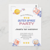 宇宙の冒険：宇宙パーティー ポストカード (正面/裏面)