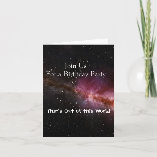 宇宙の写真 招待状 (正面)