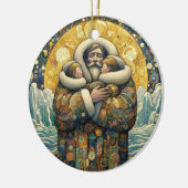 「宇宙の冬の暖かさ」 セラミックオーナメント (左)