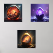 宇宙の卵のプリントセット3 (正面)