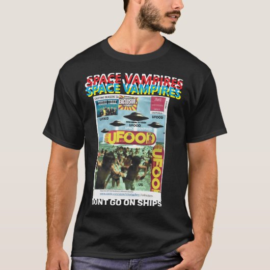 宇宙の吸血鬼 基本のダークTシャツ Tシャツ (正面)