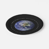 宇宙の地球 – キリスト教ヨハネ3:16 ペーパープレート (アングル)