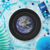 宇宙の地球 – キリスト教ヨハネ3:16 ペーパープレート (パーティー)