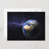 宇宙の地球 ポストカード (正面/裏面)