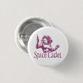 宇宙の士官候補生のピンク 缶バッジ (正面&裏面)